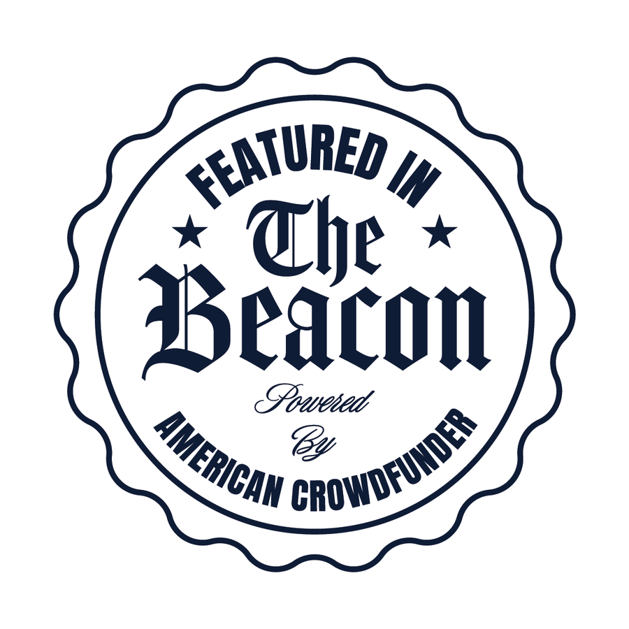 Featured in The Beacon badge, navy